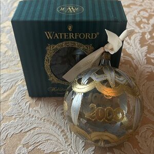 Waterford Gold and Clear MILLENNIUM 2000- 2001 Ornament!